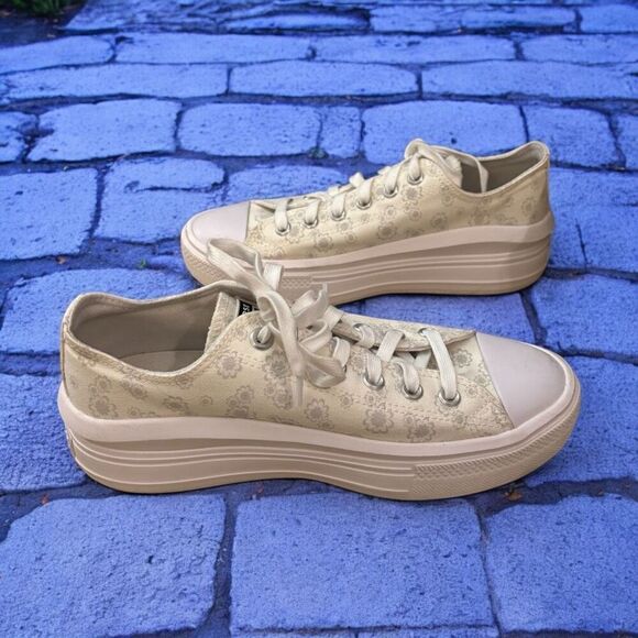 CONVERSE CHUCK TAYLOR ALL STAR LIFT PLATFORM VINTAGE WHITE SZ 9 - Picture 4 of 6